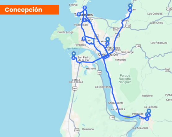 Foto 2 de Circuito de 20 pantallas en Microbuses - BRAND CONTENT - Concepción