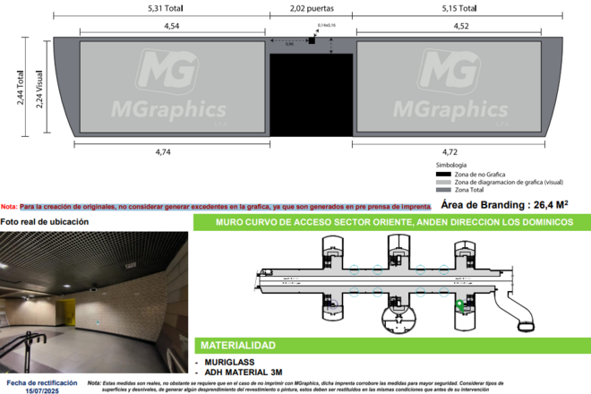 Foto 2 de Muro No. 13 / L1 Estación Manquehue