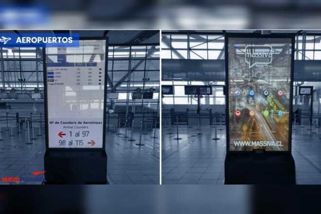 Foto de Circuto Tótem Led - 5 caras - Aeropuerto Santiago Nuevo Pudahuel