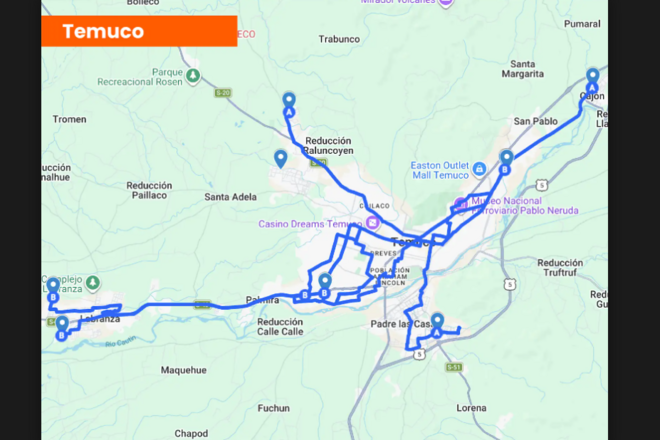 Foto 2 de Circuito de 20 pantallas en Microbuses - BRAND CONTENT - Temuco