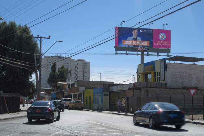 Foto de J. J. Latorre pasado Av. Ecuador hacia al centro de Calama - Ruta CC (CALAMA)