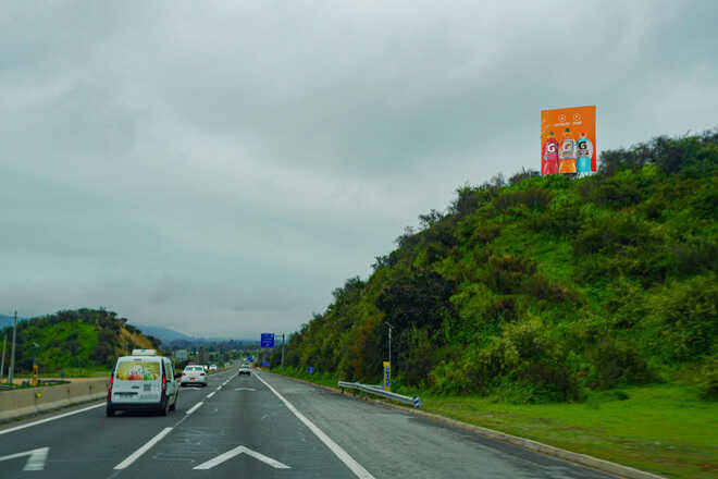 Foto de Santiago hacia Viña, Bajada Tunel Lo Prado (CURACAVI)