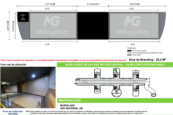 Foto 2 de Muro No. 12 / L1 Estación Manquehue
